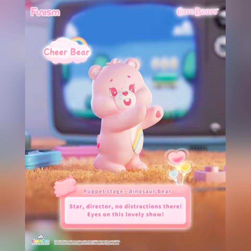ππ Charming Cheer Care Bear Mini Figurine - Picture 9 of 9
